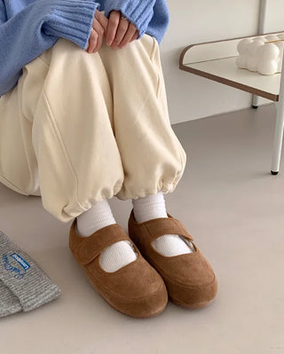 High quality! Boa-lined Mary Jane strap shoes