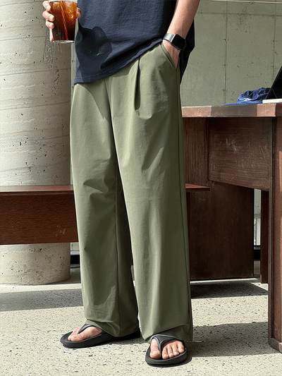 Sage Ice Pintuck Wide Pants