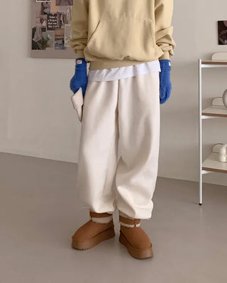 Platform suede buckle fur boots