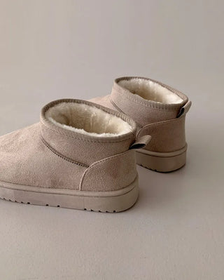 Suede mini fur boots