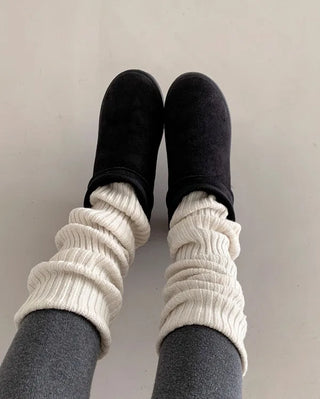 Suede mini fur boots