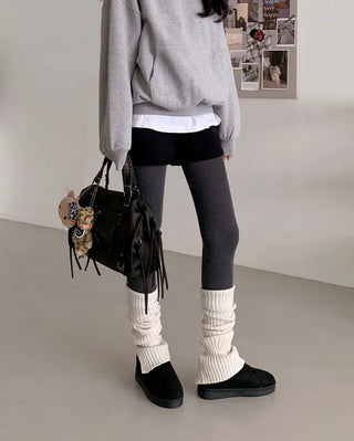 Suede mini fur boots