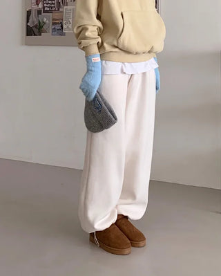 Suede mini fur boots