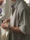 Wood Seersucker Short Sleeve Shirt (3 colors)