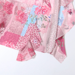 Slit print ruffle v neck tank maxi dress