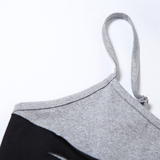 Irregular high neck hollow out button bodysuit