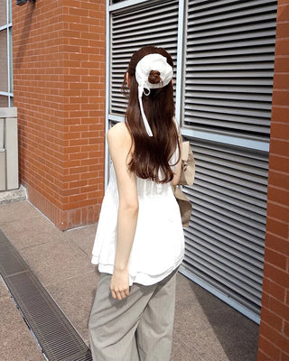 Ribbon flare camisole