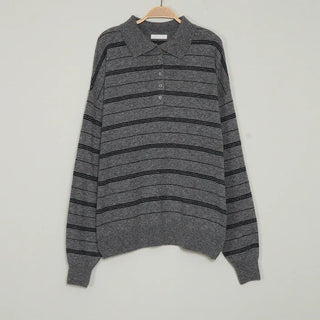 Loose-fit striped knit sweater