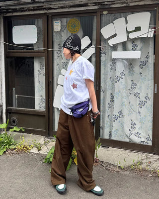 Cotton wide-leg pants