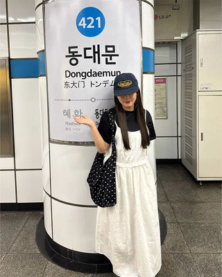 Frilled Shirring Long Dress