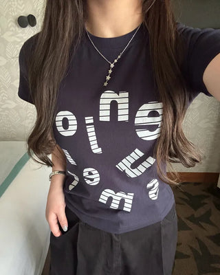 Lettering Short-Sleeved T-Shirt