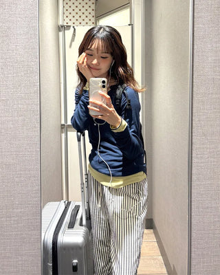 Cotton striped pants