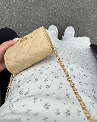 Quilted mini shoulder bag