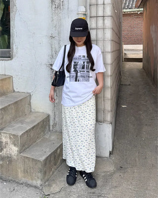 Photo print oversized T-shirt
