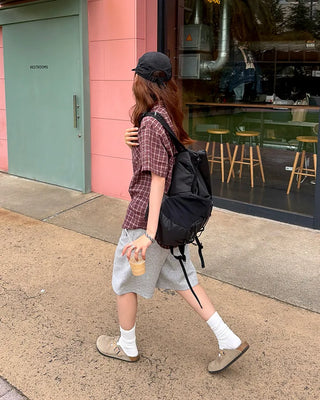 Pocket Check Half Shirt