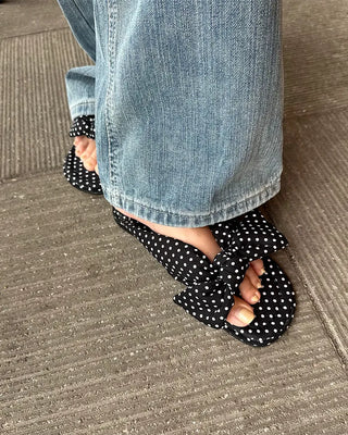 Big Ribbon Mule Sandals