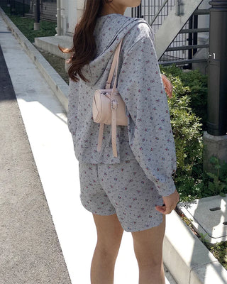 2-way Flower Zip Hoodie