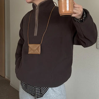 Basic fleece half-zip-up