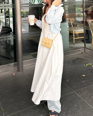 Ribbon flared long skirt