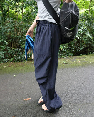 Elastic waist parachute pants