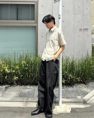 Ethnic striped half shirt