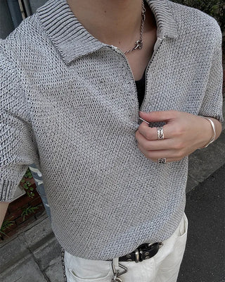 Half-zip summer knit