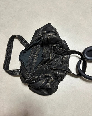 Vintage multi-pocket shoulder bag
