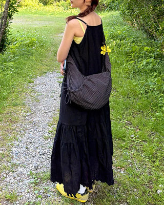 Lace strap long dress