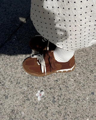 Two-tone strap sneakers