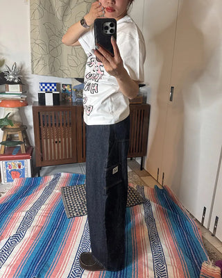 D-ring carpenter denim pants