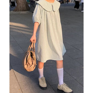 Color checkered mini dress