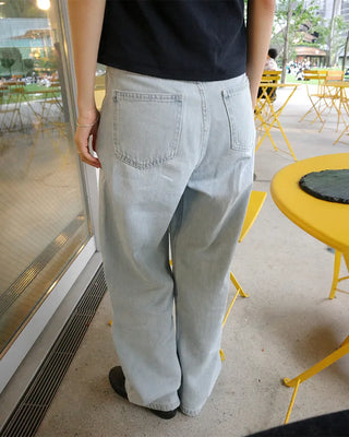 Basic straight denim pants