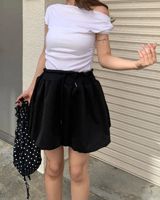 Dot Shirring Shoulder Bag