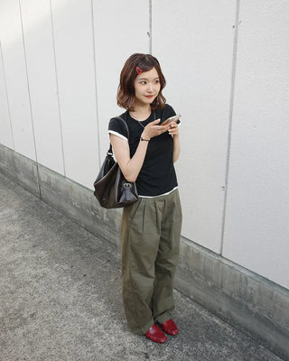Layered short-sleeved T-shirt