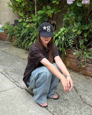 (Unisex) Check Roll-Up Short-Sleeve Shirt