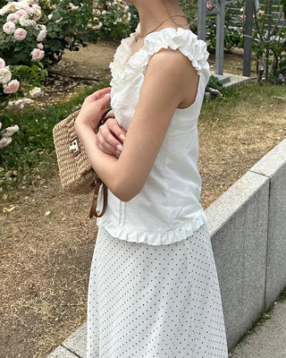 Frilled Shirring Camisole