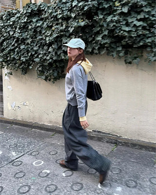 Hooded layered cardigan