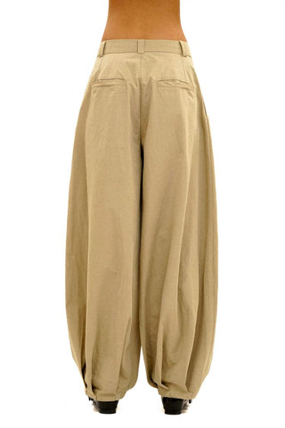 [Moromoro2] Cotton Pleated Tapered Wide  Pants