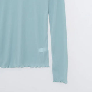 Colorful sheer turtleneck
