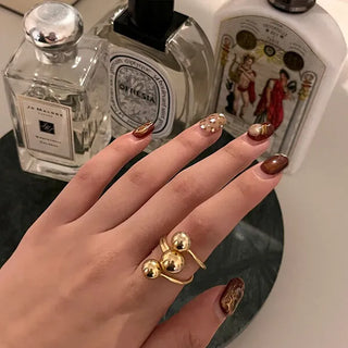 Layering Three Ball Ring