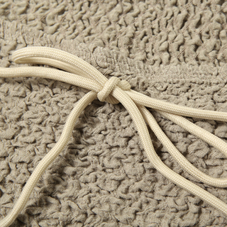 Textured halter self tie v neck hollow out cut out maxi dress