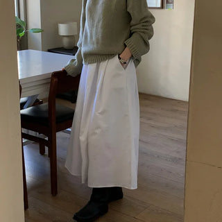 Flared long skirt