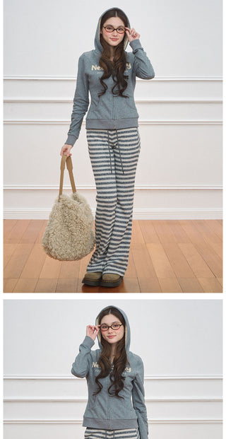 [NECY] Michelin Black Stripe Flared Pants