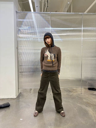 [NeverSeez] Corduroy Wide Leg Casual Pants