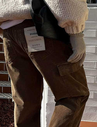 DUDE Corduroy Cargo Elastic Pants (3 colors)