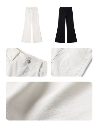 [NECY] Noir Sculptural Flare Pants (2color)