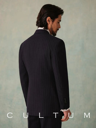 [CULTUM] 1930s Pinstripe Double-Breasted Peak Lapel Suit