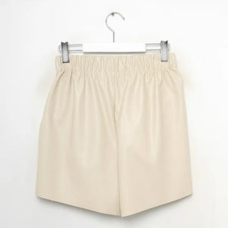 Faux leather shorts