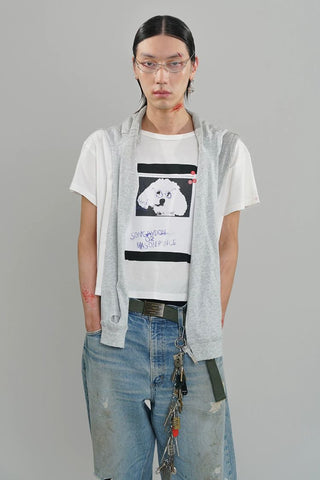 [MASONPRINCE] Graffiti Dog Print Washed Tee