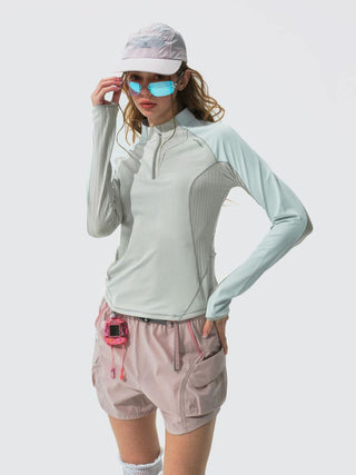 [Monterest] Half-Zip Slim Fit UV Protection Top